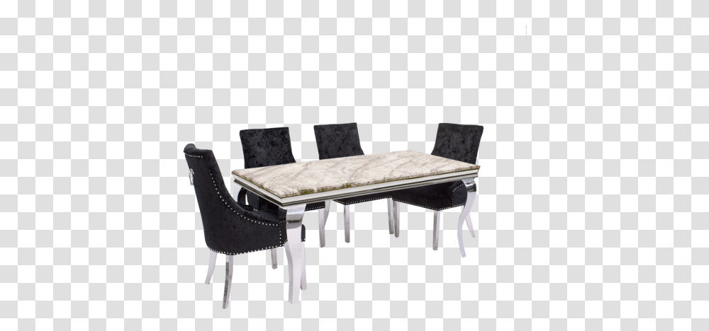 Imperial - White Smoke Marble Dining Table And 4 Ring, Furniture, Tabletop, Chair, Coffee Table Transparent Png