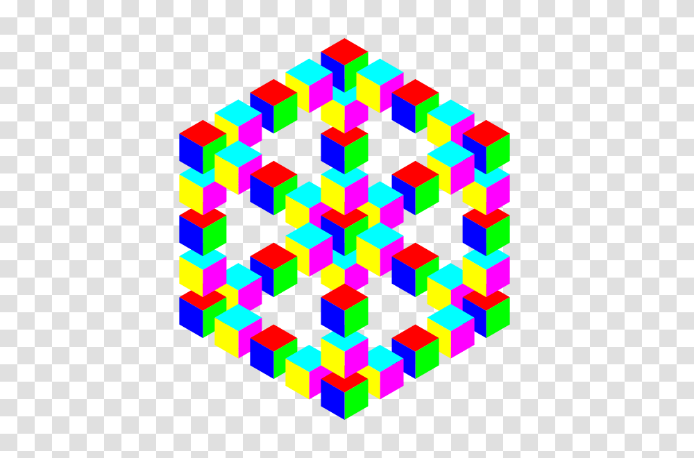 Impossible Hexagon Cube Clip Arts For Web, Pattern, Rug, Ornament Transparent Png