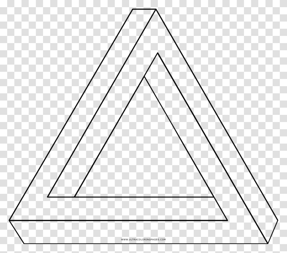 Impossible Triangle Coloring Page, Gray, World Of Warcraft Transparent Png