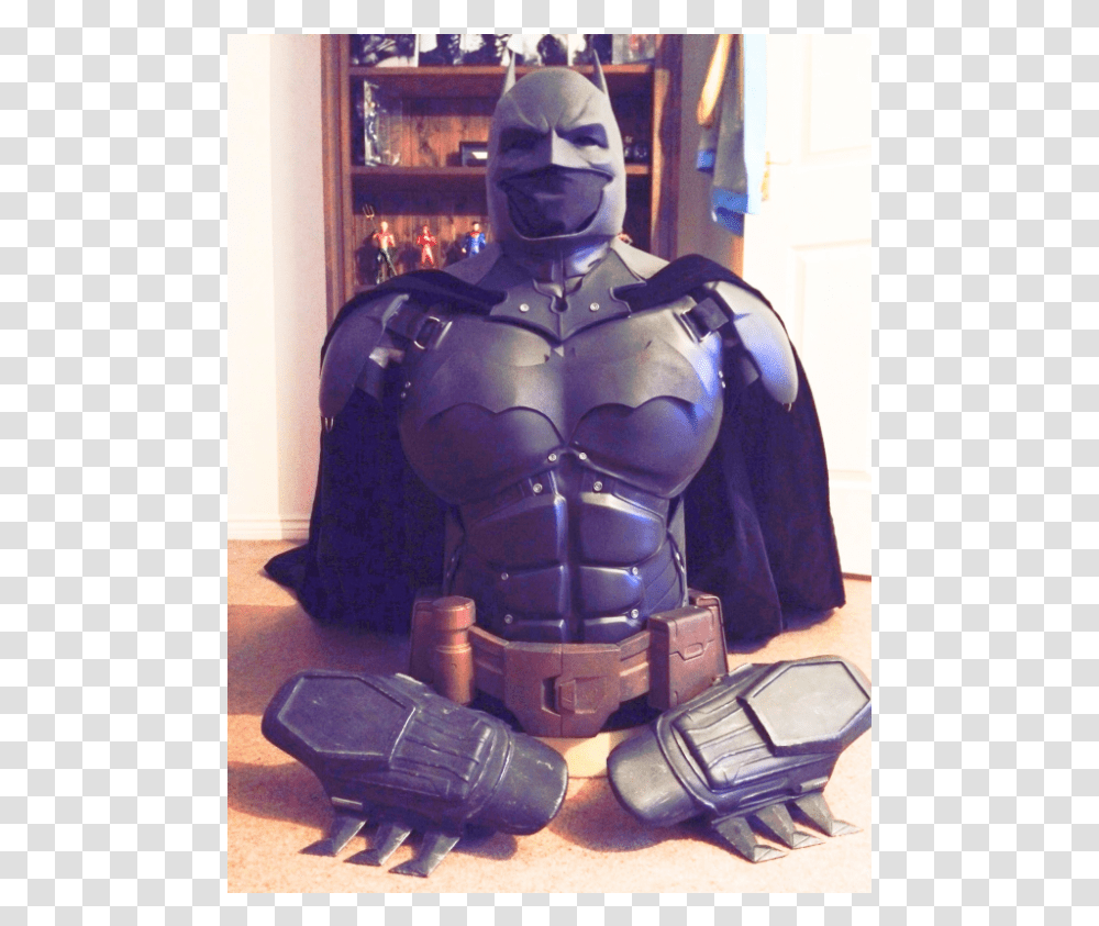 Impression 3d Costume Batman Arkham Night, Helmet, Apparel, Person Transparent Png
