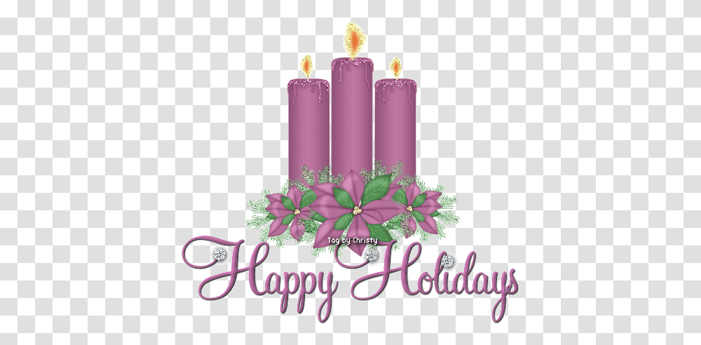Impressive Happy Holidays Pic Desicommentscom Happy Holidays Glitter Graphics, Candle, Cylinder, Birthday Cake, Dessert Transparent Png