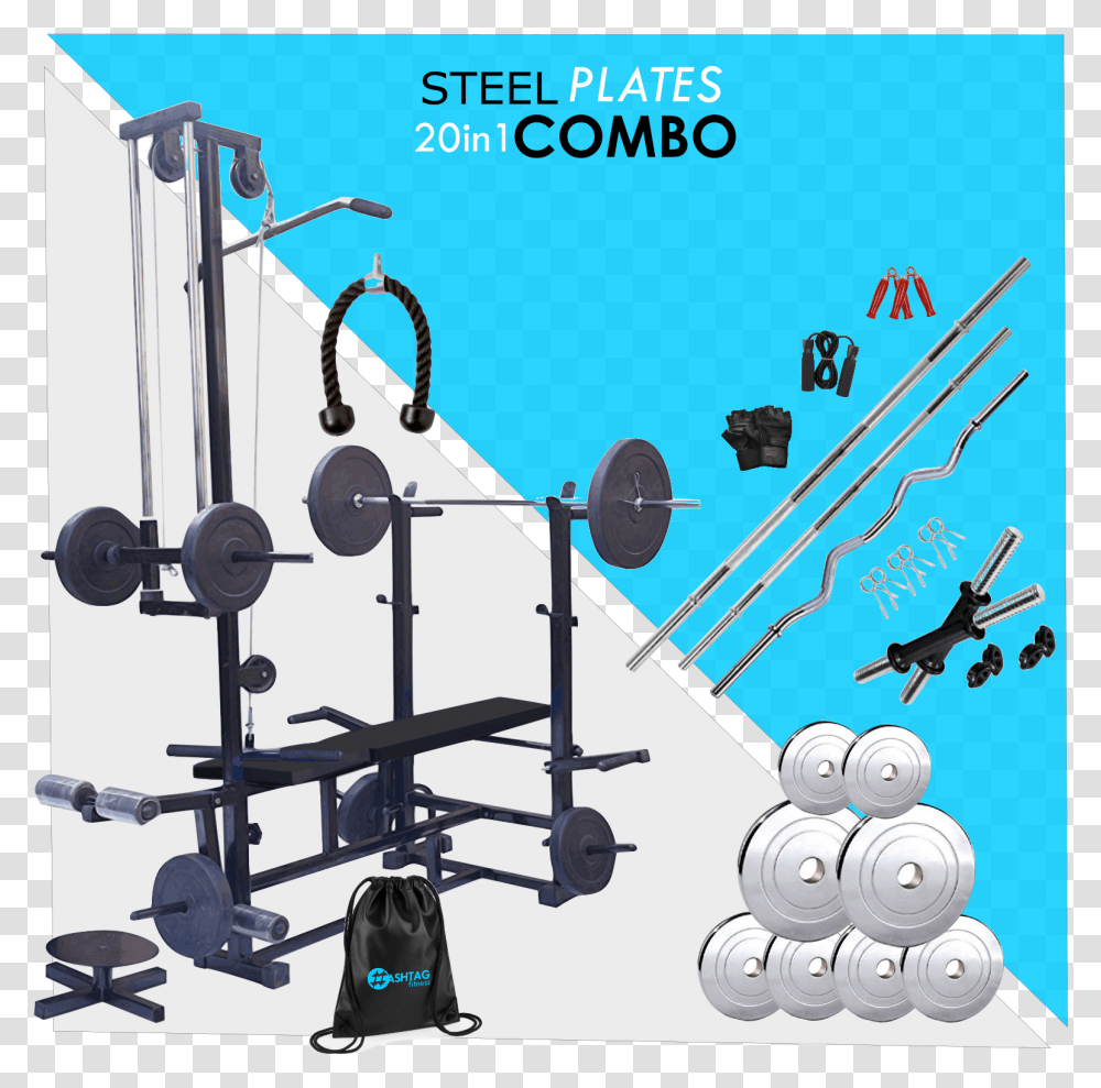 In 1 Gym Bench With Steel Weights, Utility Pole, Electronics, Antenna Transparent Png