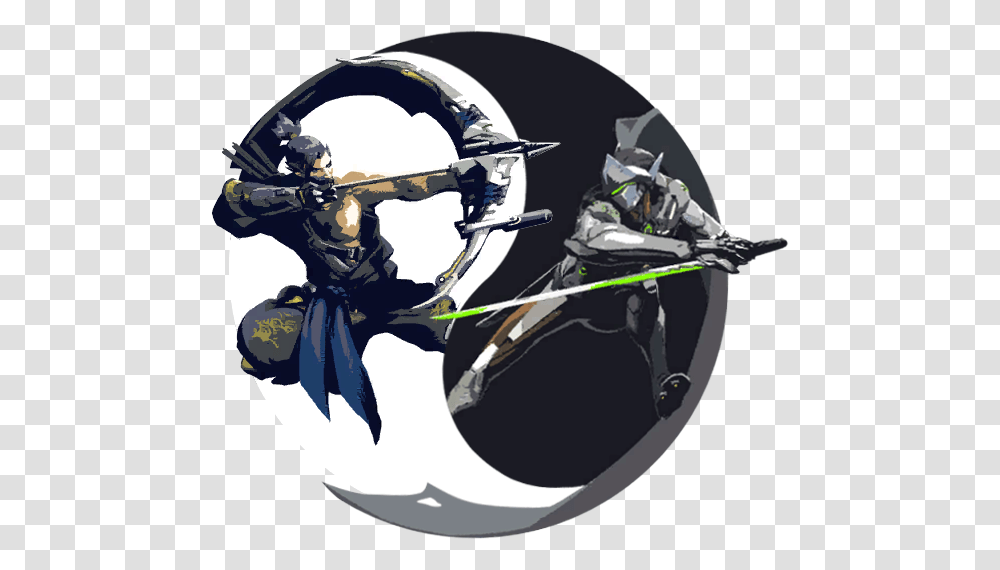 In A Fit Of Ocd Ive Connected All The Combo Sprays Overwatch, Person, Bow, Helmet Transparent Png