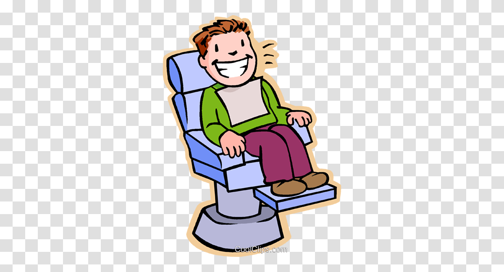 In Dentist Chair Getting Check Up Royalty Free Vector Clip Art, Furniture, Sitting, Reading, Poster Transparent Png