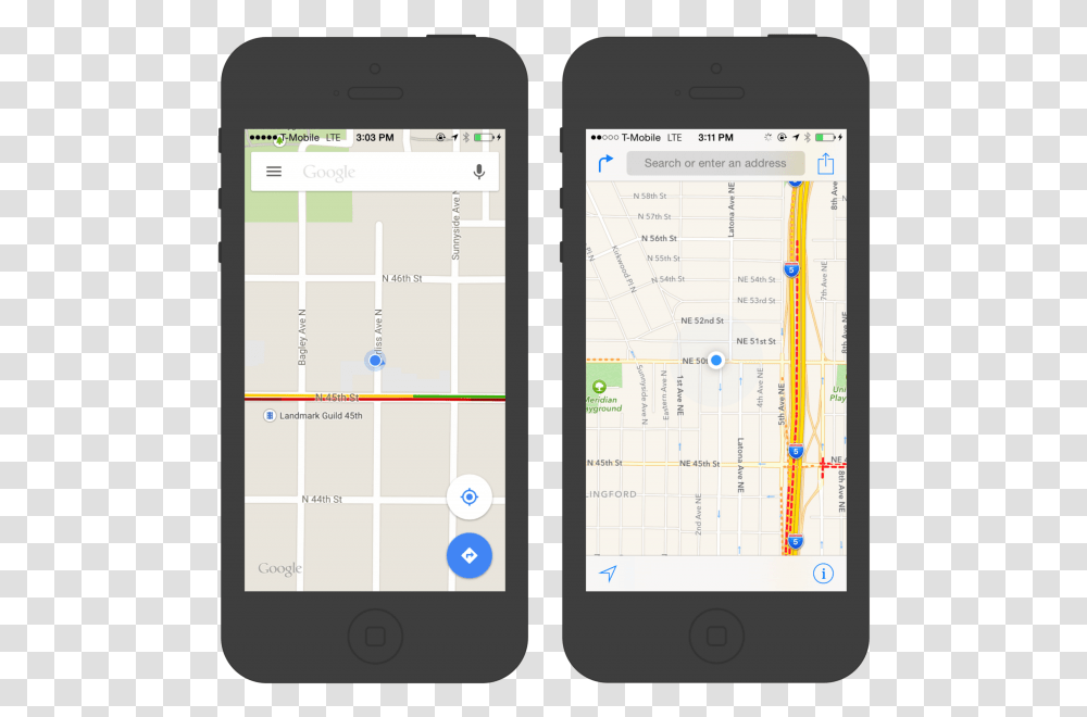 In Depth Design Comparison Of Apple Maps Vs Google Maps Ux, Mobile Phone, Electronics, Cell Phone, Iphone Transparent Png
