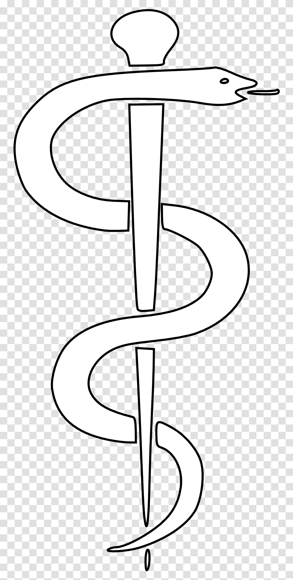 In Greek Mythology The Rod Of Asclepius Rod Of Asclepius White, Cross, Alphabet Transparent Png