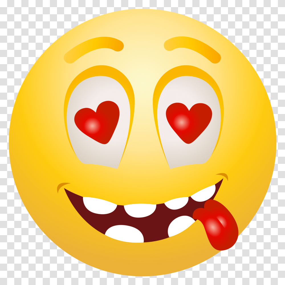 In Love Emoticon Emoji Info Love Emoji Clipart, Plant, Pumpkin, Vegetable, Food Transparent Png