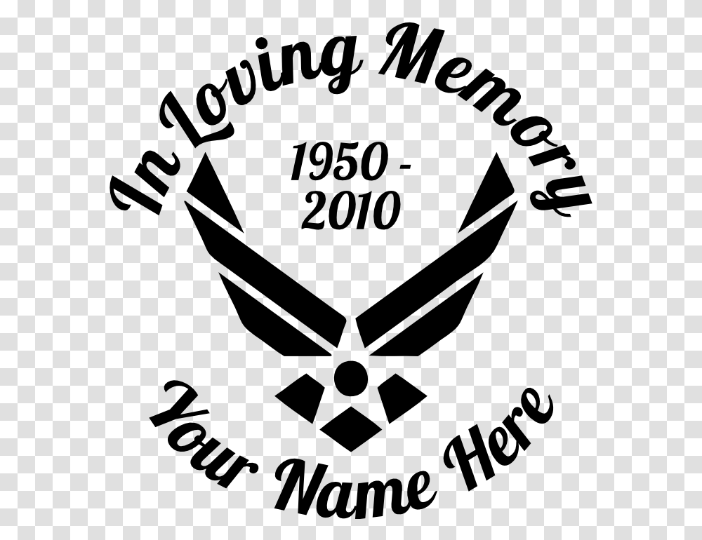 In Loving Memory Air Force Sticker Air Force Symbol, Gray, World Of Warcraft Transparent Png