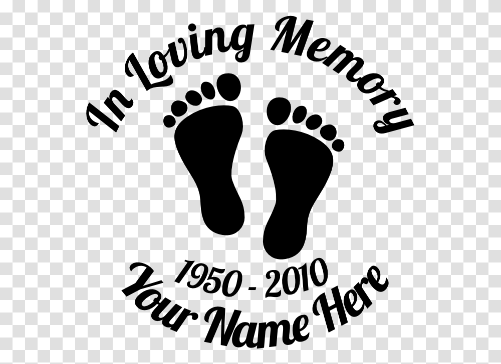 In Loving Memory Baby Footprints Sticker Angel Wings With Baby Footprints Transparent Png