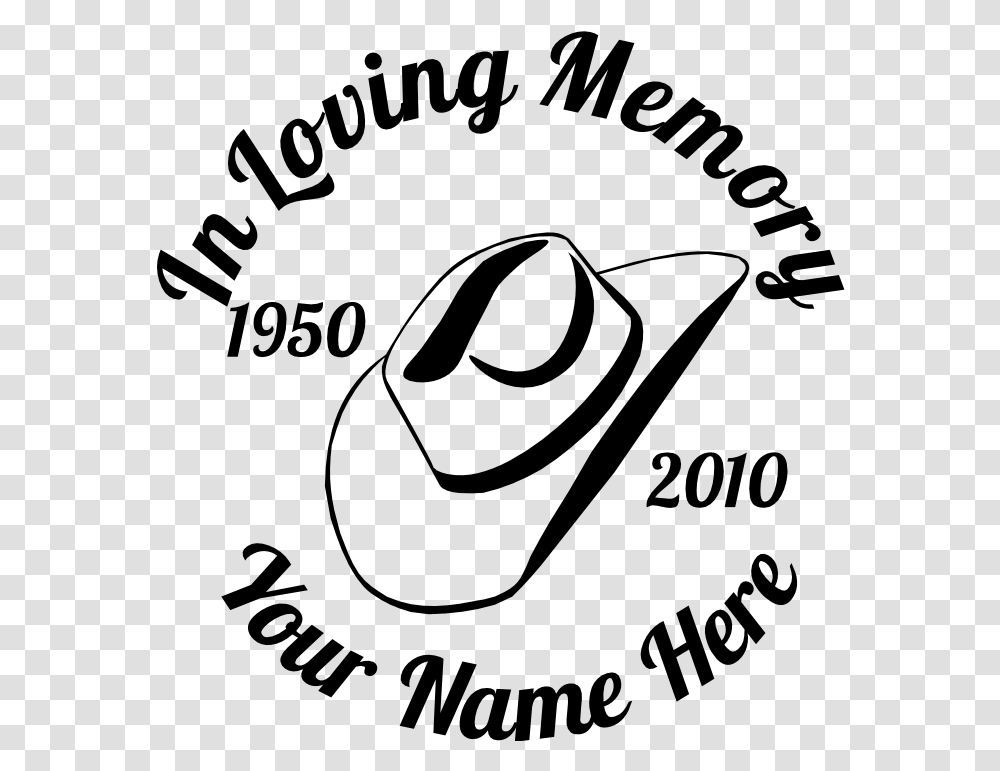 In Loving Memory Cowboy Hat Sticker, Gray, World Of Warcraft Transparent Png