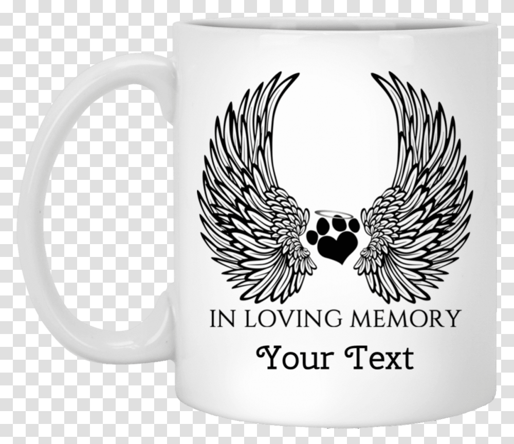 In Loving Memory Dog Personalized Mugs Picsart Wings Background Hd, Coffee Cup, Bird, Animal, Symbol Transparent Png