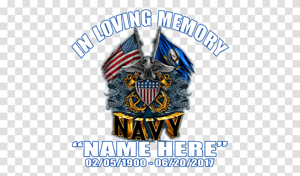 In Loving Memory Navy Decal Poster, Symbol, Logo, Trademark, Emblem Transparent Png