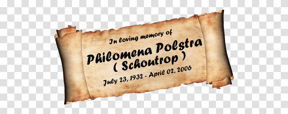 In Loving Memory Of, Text, Handwriting, Calligraphy, Scroll Transparent Png