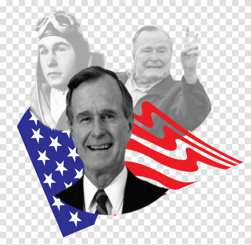 In Memoriam George H W Bush, Person, Tie, Accessories, Flag Transparent Png