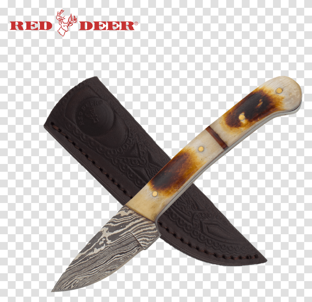 In Red Deer Hunting Knife Real Bone Handle Cherokee Knives, Axe, Tool, Weapon, Weaponry Transparent Png