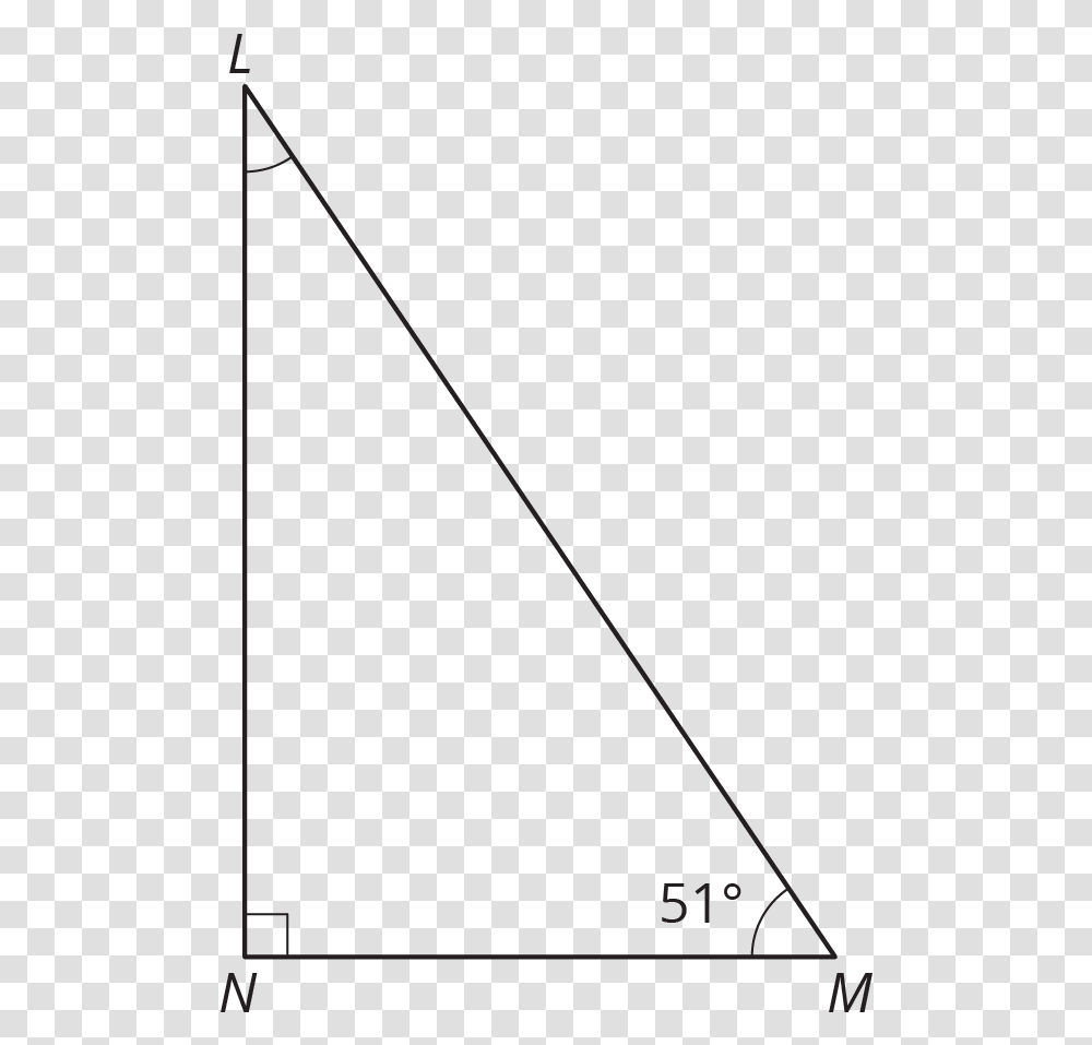 In Right Triangle Lmn Angles L And M Are Complementary Right Triangle, Weapon, Weaponry, Sweets, Food Transparent Png