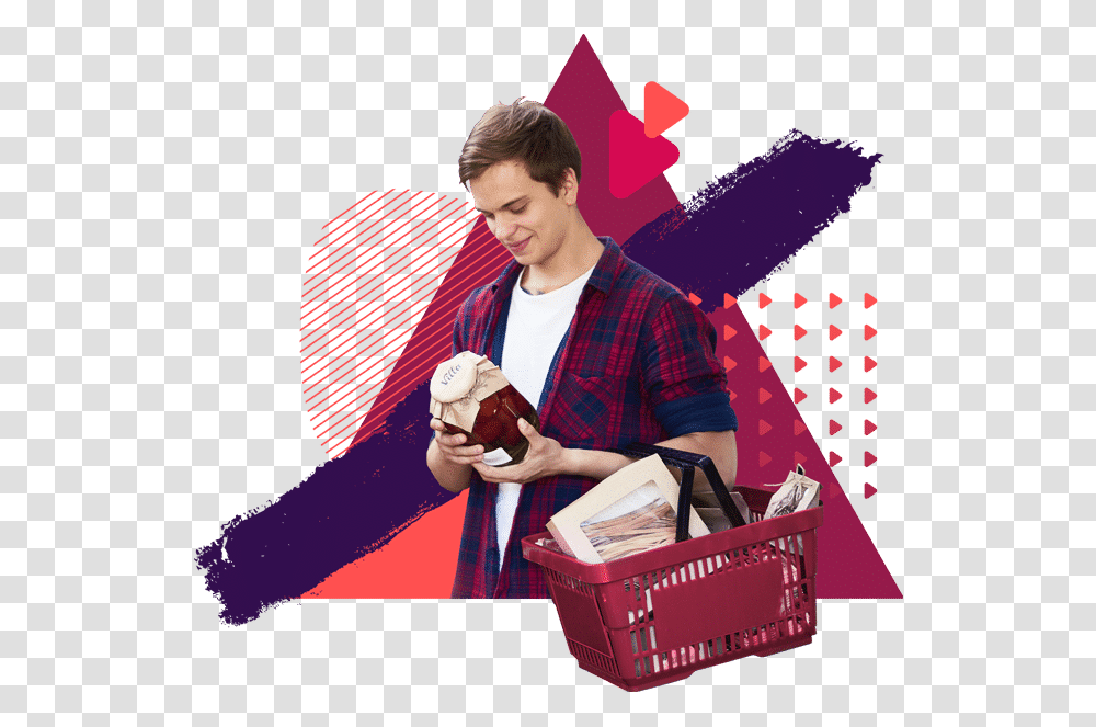 In Store Shelf Testing Event, Person, Basket, Box Transparent Png