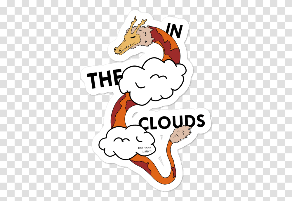 In The Clouds Stickers Sold By Not Your Justice Language, Bird, Animal, Dodo, Text Transparent Png
