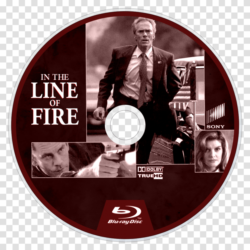 In The Line Of Fire Movie Fanart Fanarttv Line Of Fire 1993 Poster, Person, Human, Disk, Tie Transparent Png