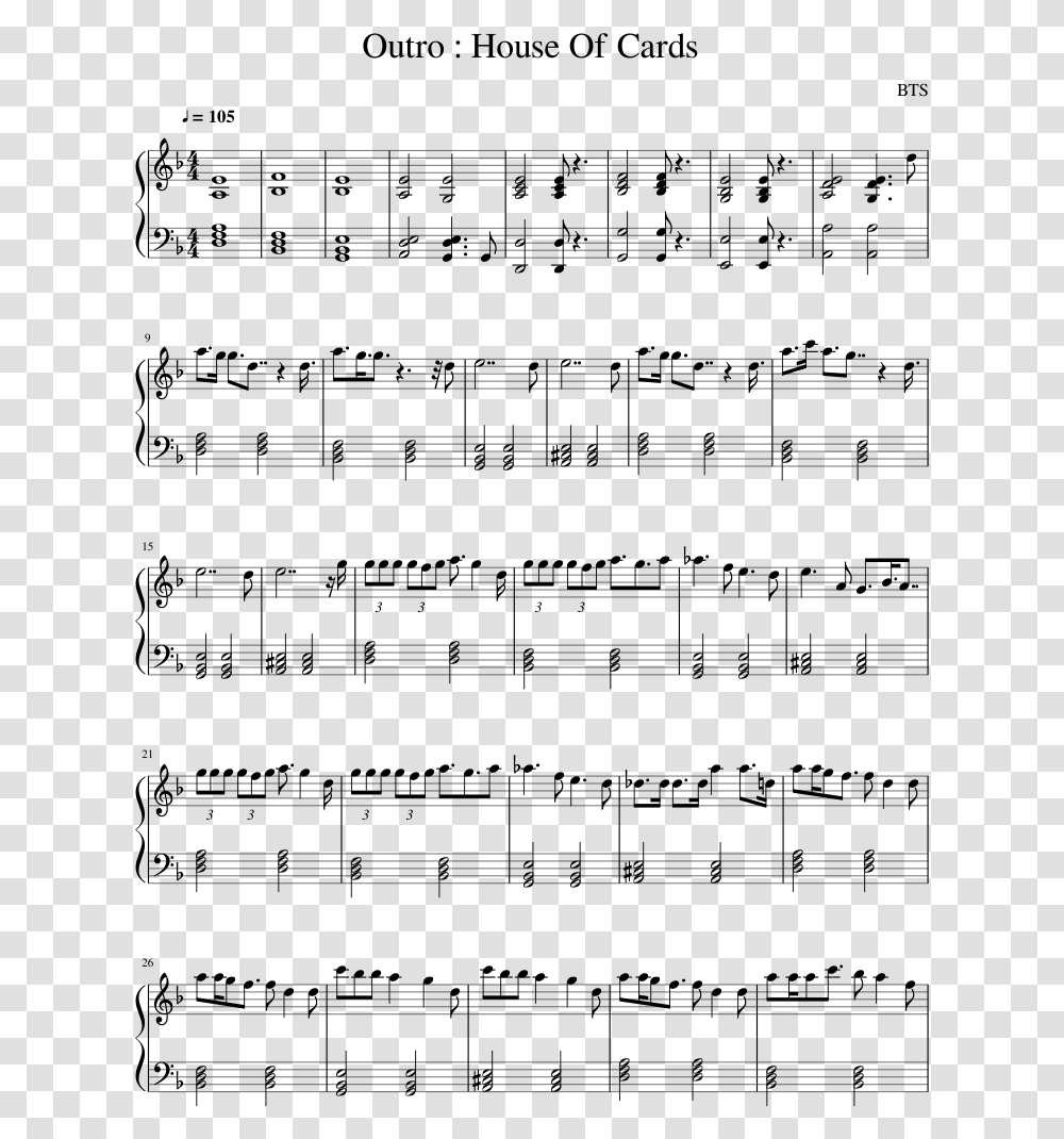 In The Night Sheet Music Composed By The Weeknd 1 Of Sheet Music, Gray, World Of Warcraft Transparent Png