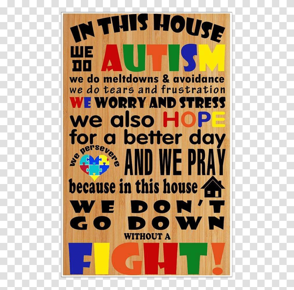 In This House We Do Autism Workshop, Poster, Advertisement, Flyer, Paper Transparent Png