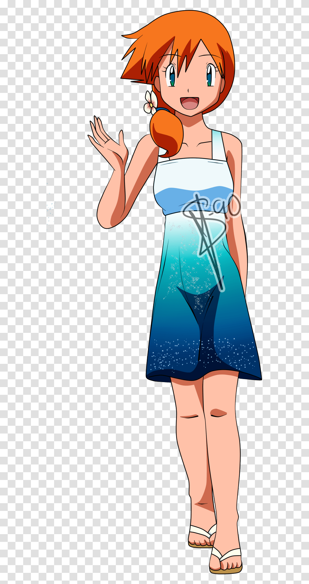 In Tumblr O Ebfwsw Grown Up Misty Pokemon, Arm, Person, Dress Transparent Png
