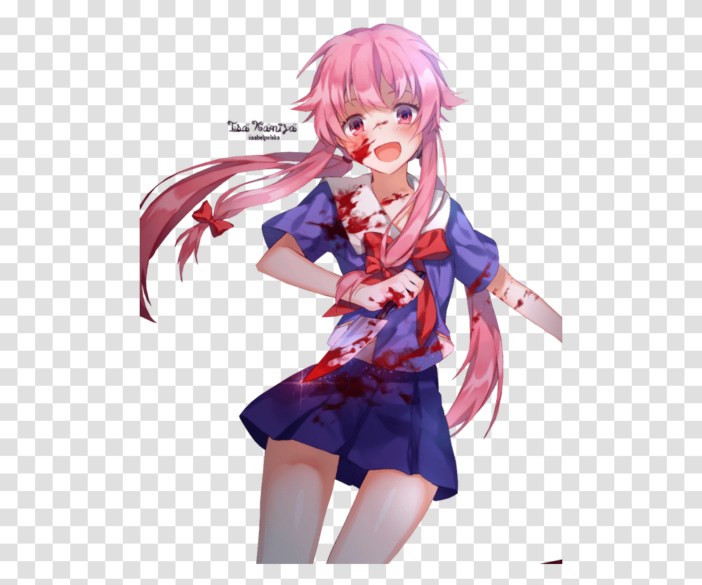 In Your Opinion Is It Okay To Be Love With A Yandere Yuno Gasai Future Diary, Manga, Comics, Book, Person Transparent Png