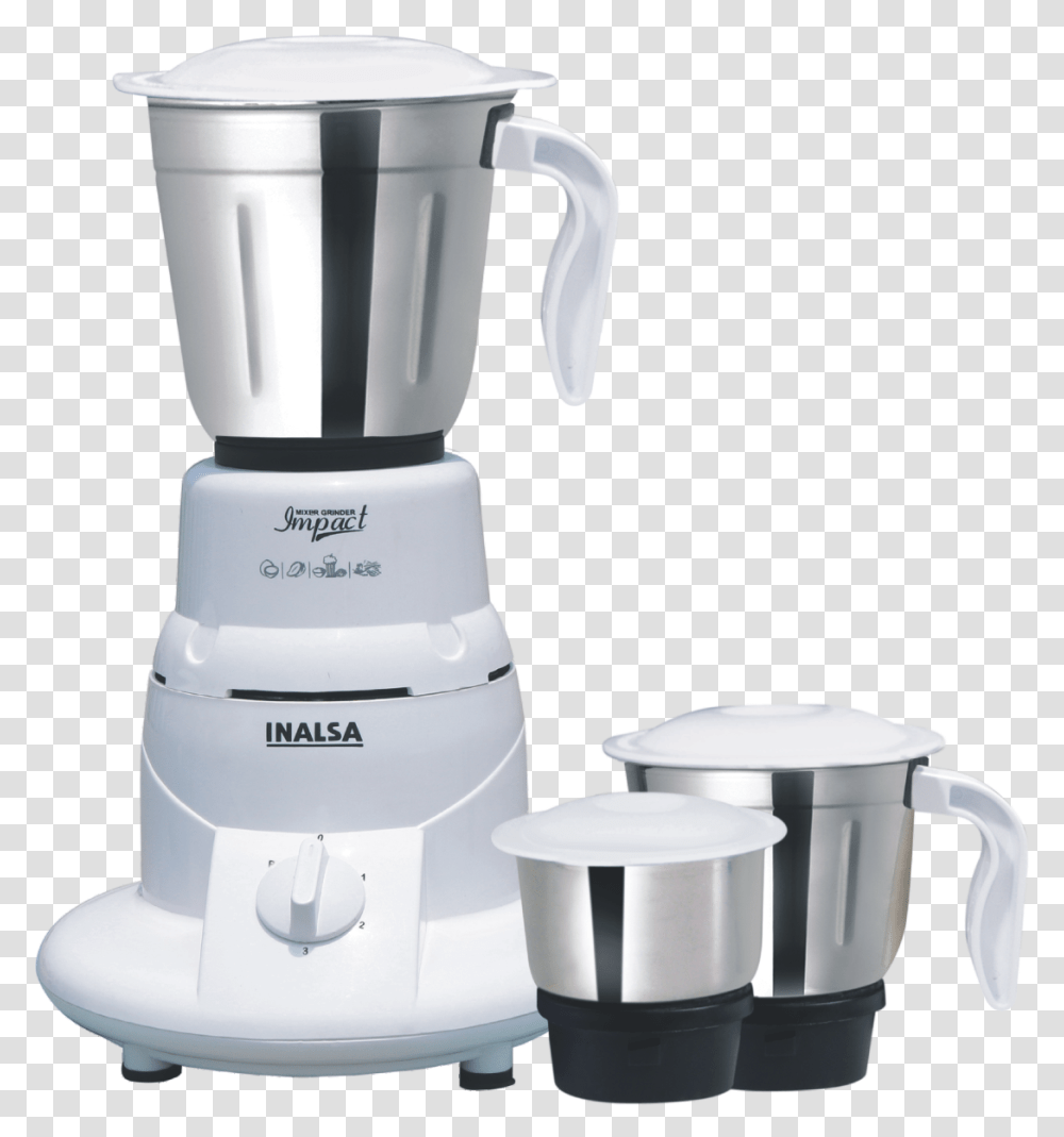 Inalsa Impact 550w 3 Jars Mixer Grinder, Blender, Appliance Transparent Png