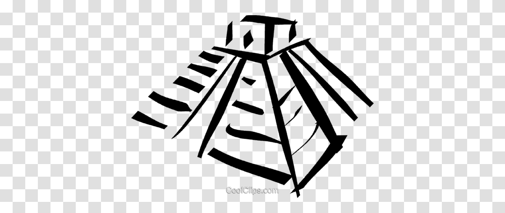 Incan Pyramids Royalty Free Vector Clip Art Illustration, Cross, Silhouette, Stencil Transparent Png