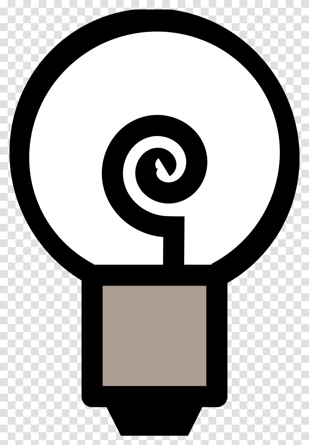 Incandescent Light Bulb, Spiral Transparent Png