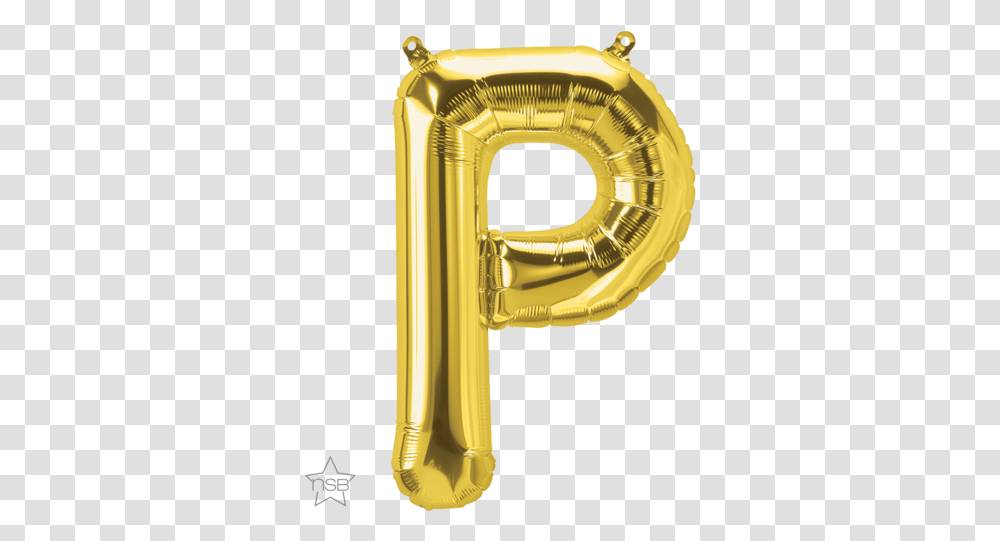 Inch 40 Cm Gold Foil Letter P Q59524 P Rose Gold Balloon, Horn, Brass Section, Musical Instrument, Bugle Transparent Png