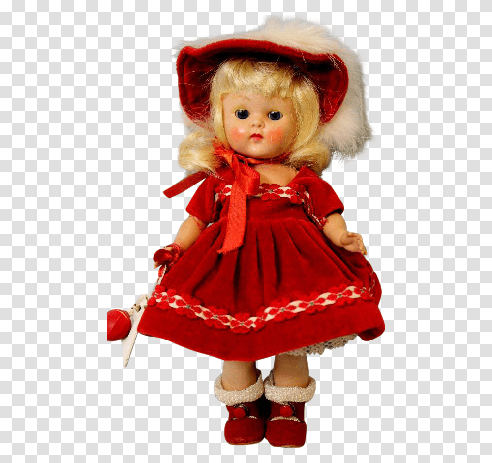 Inch Painted Lash Ginny Doll Debutante Red Velvet Red Doll, Toy, Person, Human Transparent Png