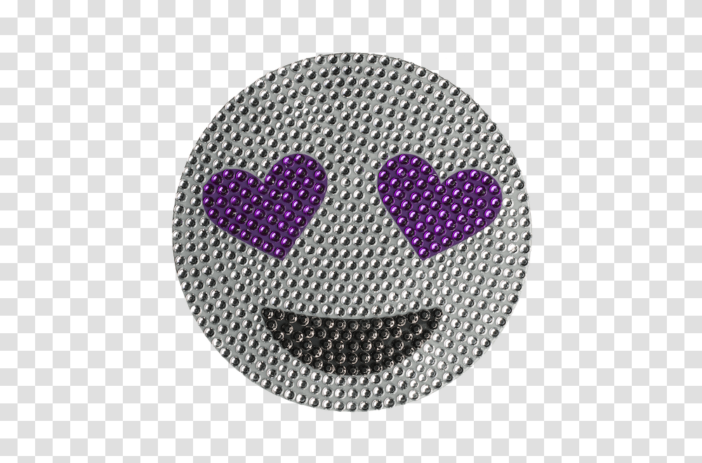Inch Purple Heart Eye Emoji Paper Plate Design Flower, Rug, Symbol, Logo, Trademark Transparent Png
