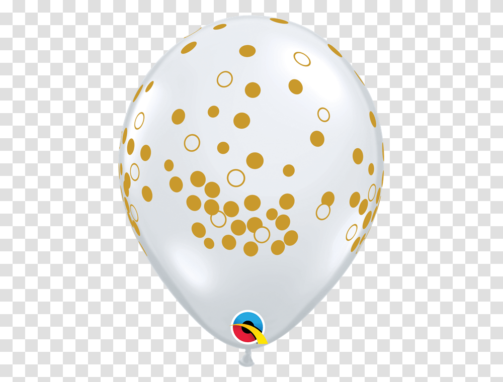 Inch Qualatex Diamond Clear With Gold Confetti Dots Qualatex Clear Balloon With Gold Confetti, Egg, Food, Texture, Paper Transparent Png