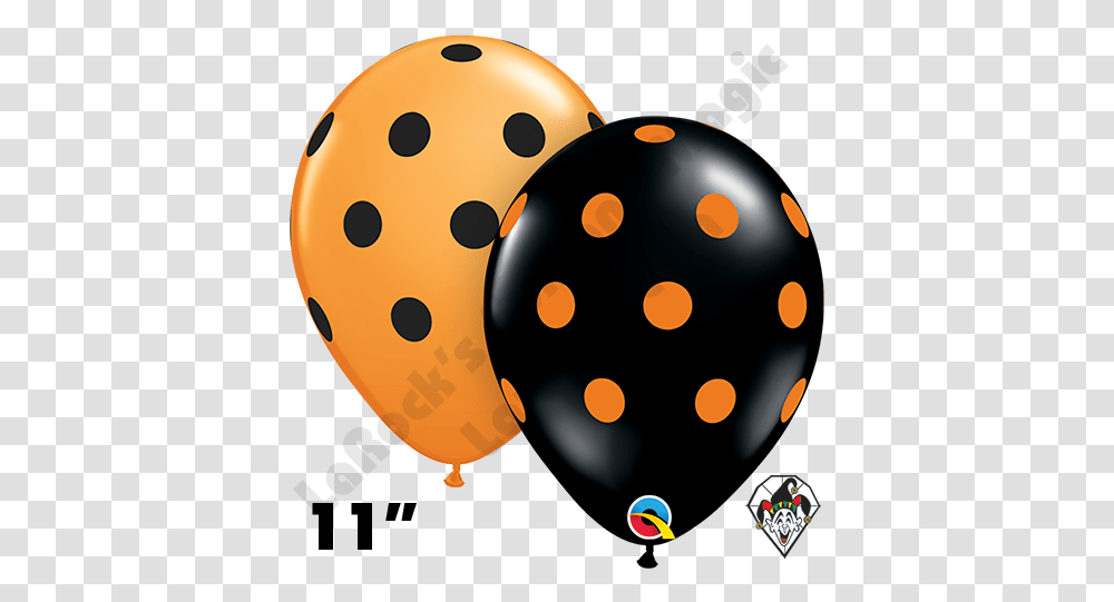 Inch Round Assortment Big Polka Dots Orange & Black Balloon Qualatex 50ct Pink And Black Balloons, Texture, Sport, Sports Transparent Png