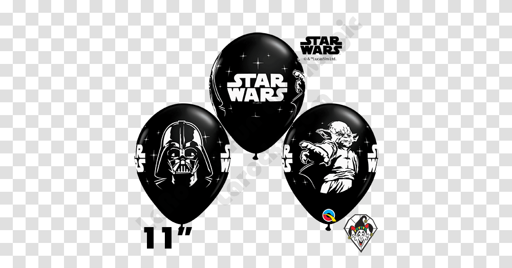 Inch Round Star Wars Onyx Black Balloon Qualatex 25ct Star Wars Balloons, Clothing, Helmet, Crash Helmet, Person Transparent Png