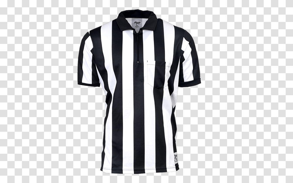 Inch Stripe Prosoft Short Sleeve Football Shirt Black And White Striped Shirt Football, Apparel, Jersey, Person Transparent Png