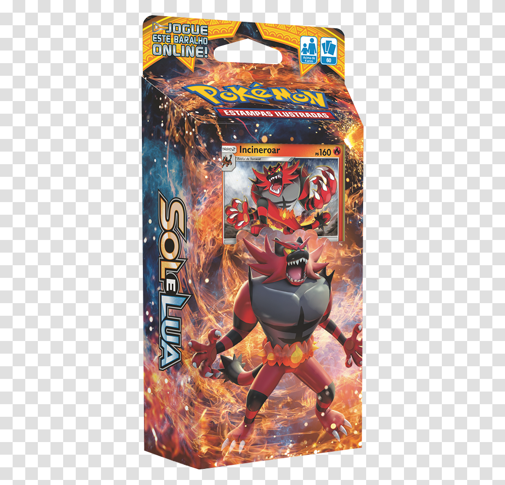 Incineroar Pokemon Card Theme Decks, Poster, Person, Bed Transparent Png