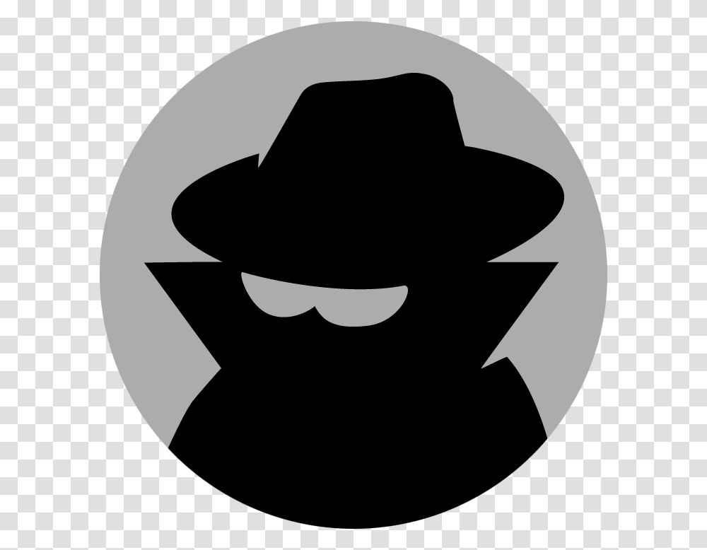 Incognito Icon Fedora Incognito Clipart, Apparel, Silhouette, Hat Transparent Png