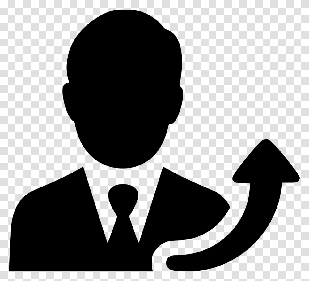 Increase Man Profit Growth Success Chart Business Person Icon, Stencil, Silhouette Transparent Png