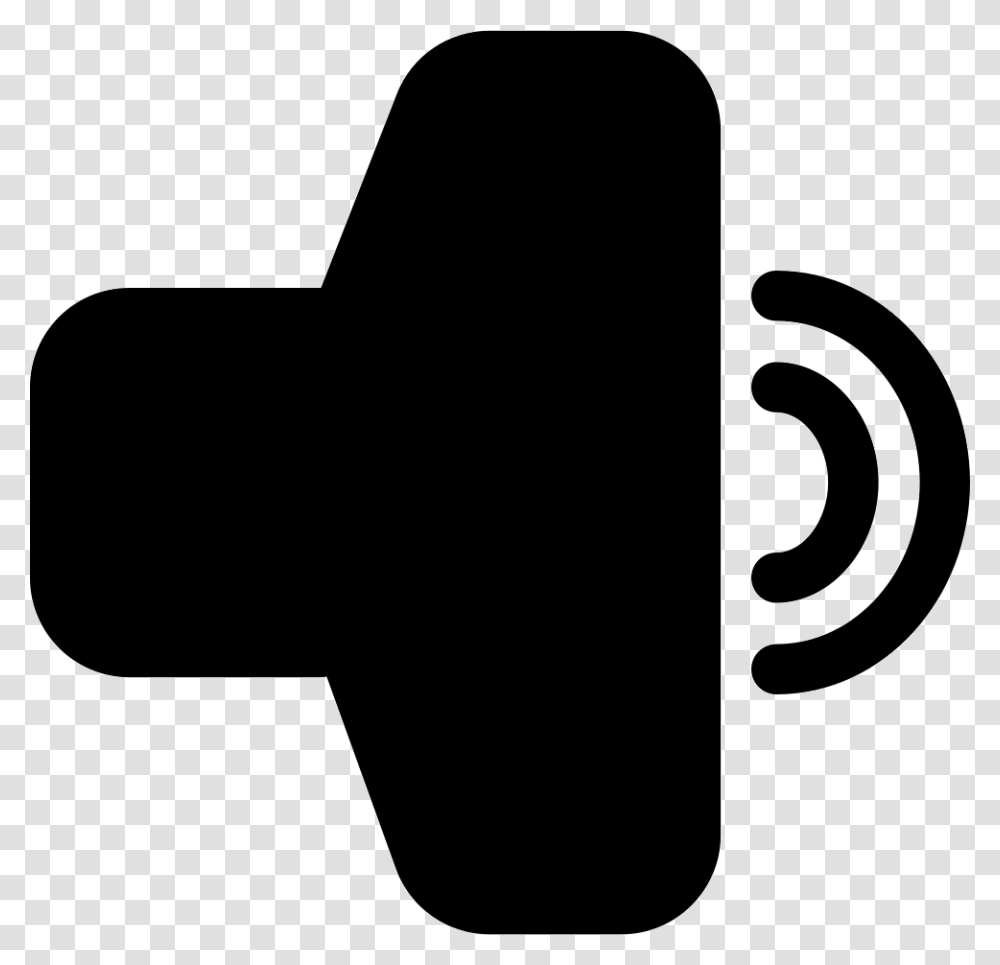 Increase Volume Speaker Interface Symbol Comments Loudspeaker, Silhouette, Pottery, Shovel, Tool Transparent Png