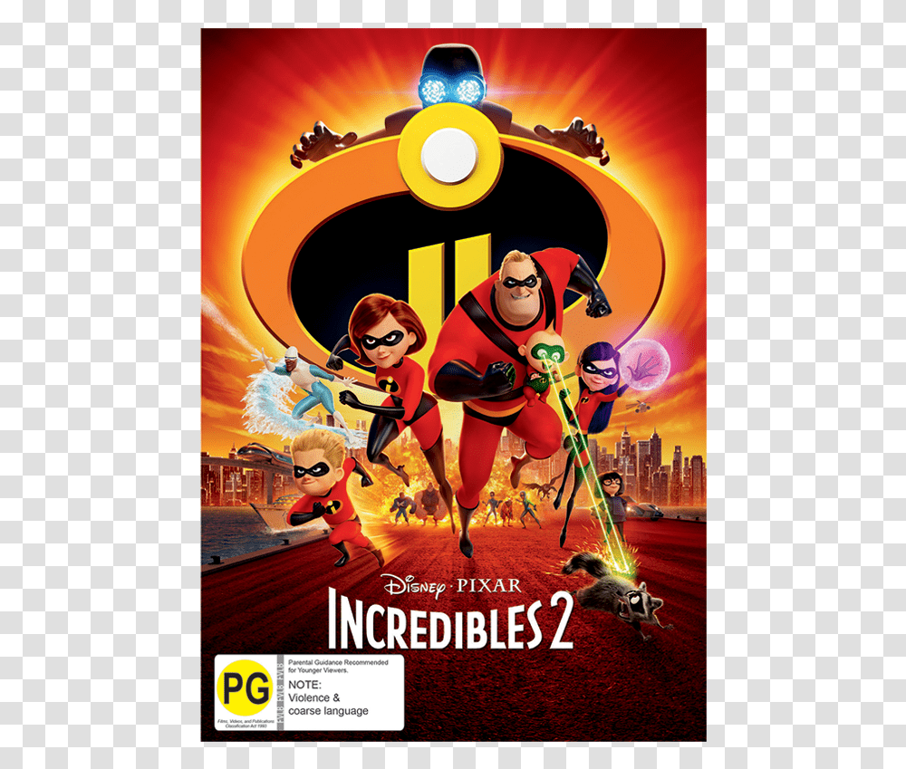 Incredibles 2 Dvd 2d Incredibles Poster, Advertisement, Flyer, Paper, Person Transparent Png