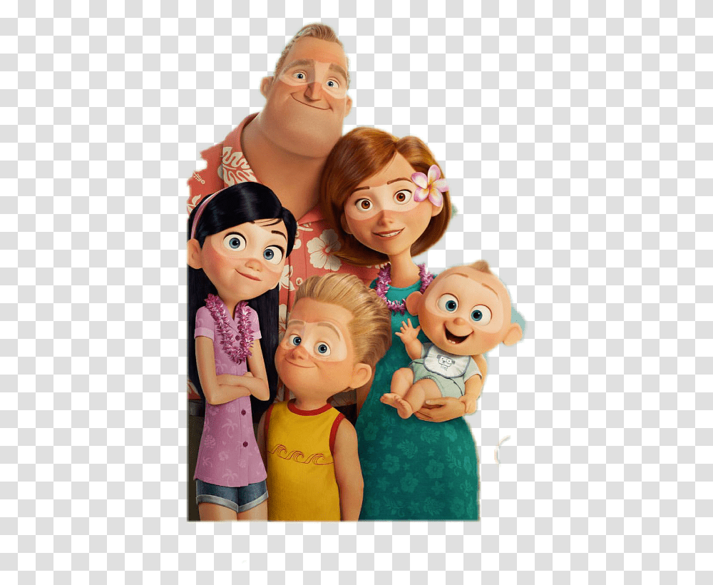 Incredibles 2 Vacation Poster Cartoons Incredible2 Poster, Doll, Toy, Person, Human Transparent Png