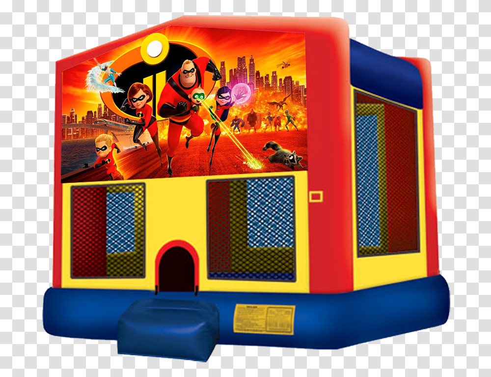 Incredibles Ii Bouncer Harry Potter Bounce House, Person, Human, Bus, Vehicle Transparent Png
