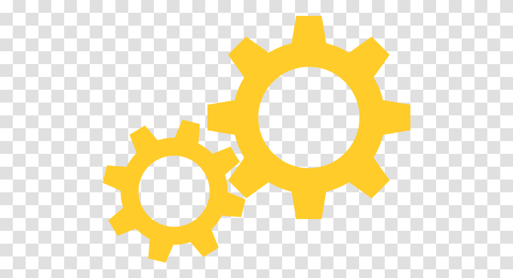Incuvet Yellow Gears, Machine, Cross, Symbol Transparent Png