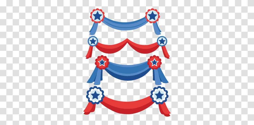 Independence Day Banner Set Scrapbook Cute Clipart, Costume, Leisure Activities Transparent Png