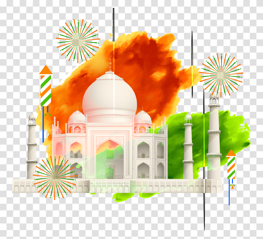 Independence Day India Taj Mahal, Dome, Architecture, Building, Mosque Transparent Png