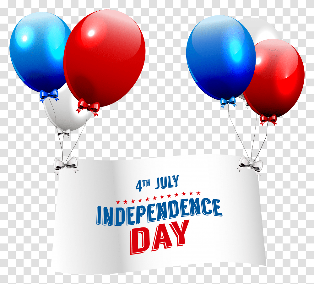 Independence Day Text, Balloon, Crowd Transparent Png