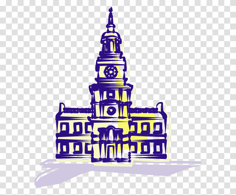 Independence Hall Clip Art, Architecture, Building, Tower, Metropolis Transparent Png