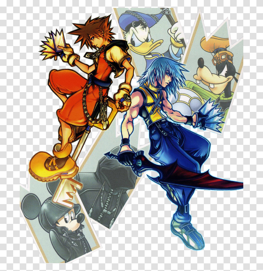 Index Com Artwork Promotional Kingdom Hearts Chain Of Memories Riku And Sora, Comics, Book, Person, Human Transparent Png